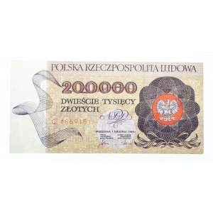 Polska, PRL 1944 - 1989, 200000 ZŁOTYCH 1.12.1989, seria C.