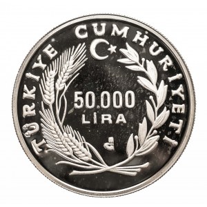 Turcja, 50000 LIRA, 100-rocznica śmierci Czajkowskiego, 1993.