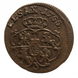 Polska, August III Sas 1733-1763 grosz (3 szelągi) 1755 / H