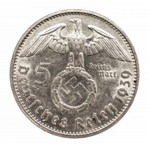 Niemcy, Trzecia Rzesza 1933 - 1945, 5 marek 1939 G, Hindenburg.