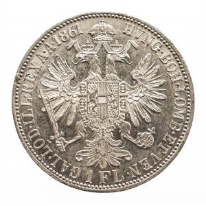 Austria, Franciszek Józef I 1848 - 1916, 1 floren 1861 A.