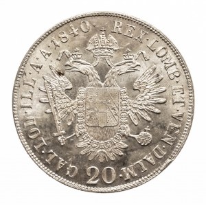 Austria, Ferdynand I 1835 - 1848, 20 krajcarów 1840 A.
