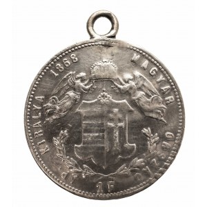 Węgry, Franciszek Józef I 1848 - 1916, 1 forint 1868 GYF.