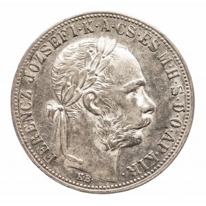 Węgry, Franciszek Józef I 1848 - 1916, 1 forint 1884 KB.