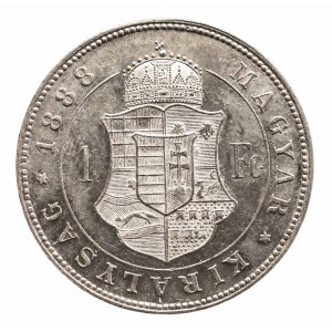 Węgry, Franciszek Józef I 1848 - 1916, 1 forint 1888 KB.