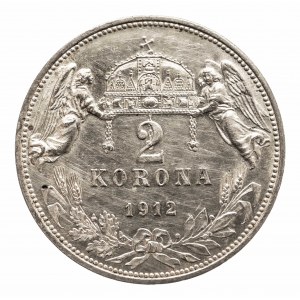 Węgry, Franciszek Józef I 1848 - 1916, 2 korony 1912 KB.