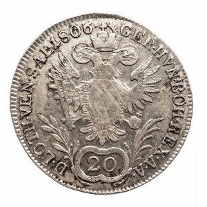 Austria, Franciszek II 1792 - 1806, 20 krajcarów 1806 A.