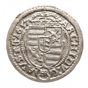 Śląsk, hrabstwo kłodzkie - arcyksiążę Ferdynand 1627-1637, 3 krajcary 1637 PH, Kłodzko