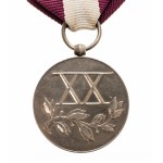 Polska, II Rzeczpospolita 1918-1939, Srebrny Medal za Długoletnią Służbę (XX lat) od 1938, Warszawa.