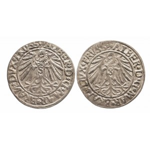 Prusy Książęce, Albert Hohenzollern (1525-1568), zestaw 2 groszy, Królewiec