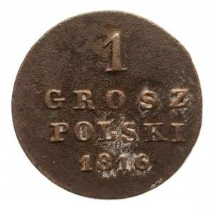 Królestwo Polskie 1816-1841, Aleksander I 1801-1825, 1 grosz 1816 I.B., Warszawa.