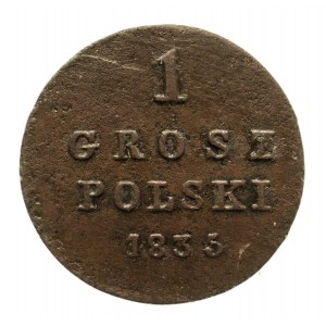 Królestwo Polskie, Mikołaj I 1825-1855, 1 grosz polski 1835 I.P., Warszawa