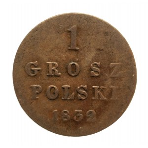 Królestwo Polskie, Mikołaj I 1825-1855, 1 grosz polski 1832 K.G., Warszawa