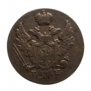 Królestwo Polskie, Mikołaj I 1825-1855, 1 grosz polski 1830 F.H. Warszawa, odmiana z cieńszymi literami (3)