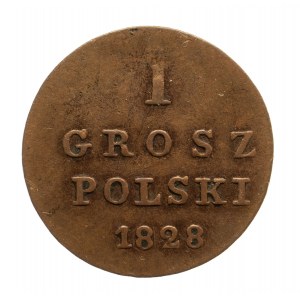 Królestwo Polskie, Mikołaj I 1825-1855, 1 grosz polski 1828 F.H. Warszawa
