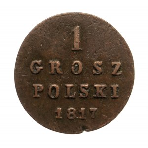 Królestwo Polskie, Aleksander I 1801-1825, 1 grosz polski 1817 I.B., Warszawa