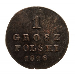 Królestwo Polskie, Aleksander I 1801-1825, 1 grosz polski 1816 I.B., Warszawa