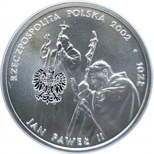 Polska, Rzeczpospolita od 1989 roku, 10 złotych 2002 Jan Paweł II - Pontifex Maximus