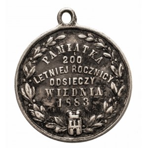 Polska, 200 Lecie Odsieczy Wiednia 1883, medalik z uszkiem sygnowany GŁOWACKI