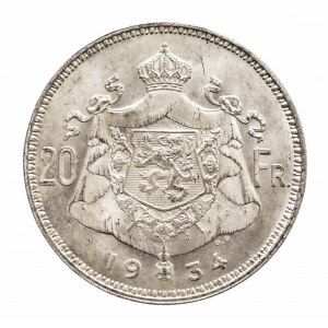 Belgia, Albert I 1909-1934, 20 franków 1934