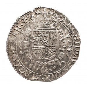 Niderlandy hiszpańskie, Filip IV (1621-1665) - Flandria, 1/2 patagona 1655, Brugia (?)