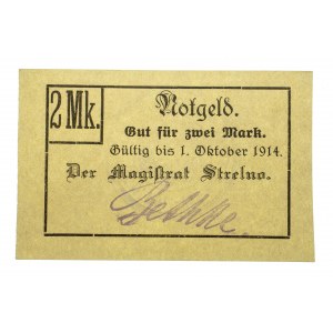 Wielkopolska, Strzelno, 2 marki ważne do 1.10.1914