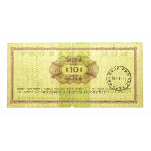 Polska, Bony towarowe - Bank Polska Kasa Opieki S.A., 10 dolarów 1.10.1969