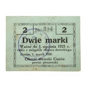 Wielkopolska, Gutów - Obszar Dworski, 2 marki 1.03.1920