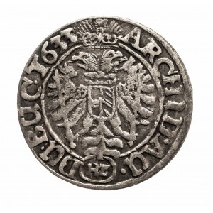 Śląsk, Śląsk pod panowaniem habsburskim - Ferdynand II 1619-1637, 3 krajcary 1633 HZ, Wrocław.