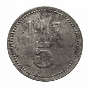 POLSKA, moneta dominalna 5 fenigów 1917 Słomowo, Wielkopolska, Jan Turno.