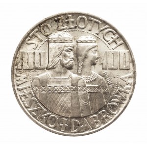 Polska, PRL 1944-1989, 100 złotych 1966, Mieszko i Dąbrówka - półpostacie, próba.