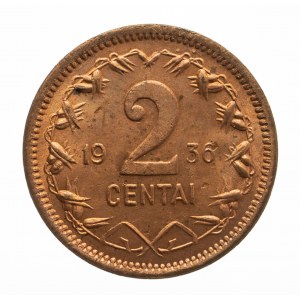 Litwa, 2 centy 1936, Kowno.