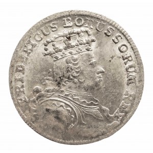 Śląsk, Śląsk pod panowaniem Pruskim, Fryderyk II 1740 - 1786, szóstak typ pruski 1755, Wrocław.