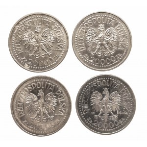 Polska, zestaw 4 monet 20000 złotych 1994, Zygmunt Stary.