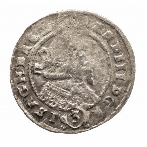 Śląsk, Śląsk pod panowaniem habsburskim - Ferdynand III 1637 - 1657, 3 krajcary 1649 CW, Kłodzko.