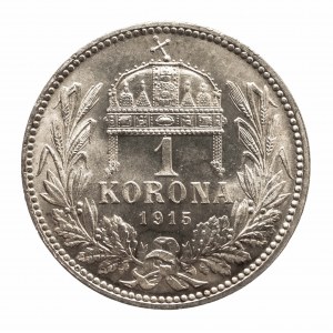 Węgry, Franciszek Józef I 1848 - 1916, 1 korona 1915 KB.