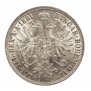 Austria, Franciszek Józef I 1848 - 1916, 1 floren 1881, Wiedeń