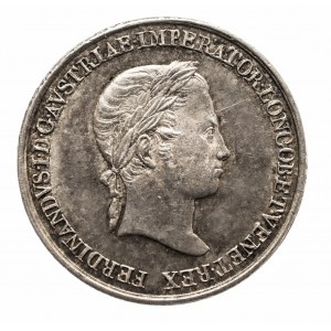 Włochy - Królestwo Lombardii i Wenecji, Ferdynand I 1835 - 1848, 1/2 liry 1838, koronatka.