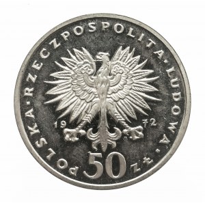 Polska, PRL 1944-1989, 50 złotych 1972, Fryderyk Chopin, srebro