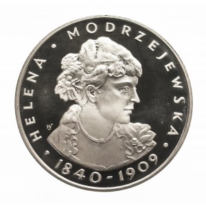 Polska, PRL 1944-1989, 100 złotych 1975, Helena Modrzejewska, srebro