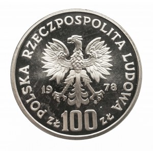 Polska, PRL 1944-1989, 100 złotych 1978, Janusz Korczak, srebro