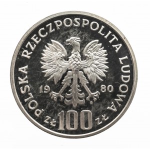 Polska, PRL 1944-1989, 100 złotych 1980, Ochrona Środowiska - Głuszec, srebro