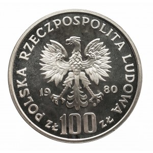 Polska, PRL 1944-1989, 100 złotych 1980, Igrzyska XXII Olimpiady, srebro