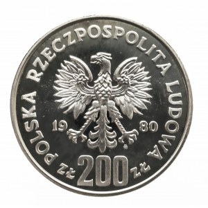 Polska, PRL 1944-1989, 200 złotych 1980 Kazimierz I Odnowiciel, srebro