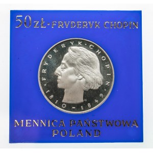 Polska, PRL 1944-1989, 50 złotych 1974, Fryderyk Chopin, srebro
