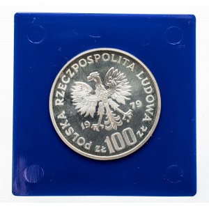 Polska, PRL 1944-1989, 100 złotych 1979, Ochrona Środowiska - Ryś, srebro (2)