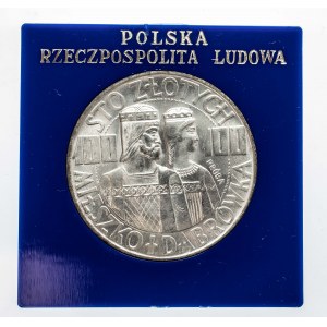 Polska, PRL 1944-1989, 100 złotych 1966 Dąbrówka - półpostacie, próba, srebro