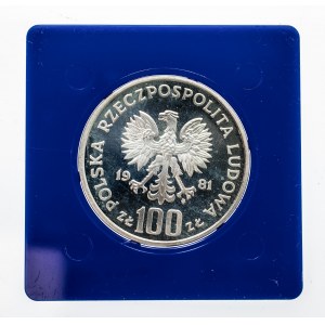 Polska, PRL 1944-1989, 100 złotych 1981, Ochrona środowiska - Koń, srebro