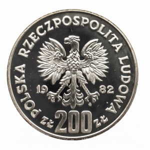 Polska, PRL 1944-1989, 200 złotych 1982 Mistrzostwa Świata w Piłce Nożnej - Hiszpania '82, srebro