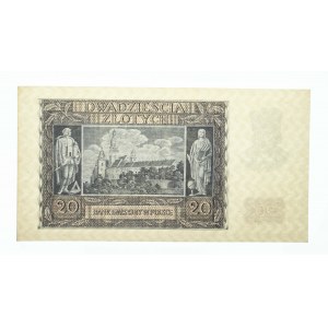 Polska, Generalna Gubernia 1940 - 1941, 20 złotych 1.03.1940, seria H